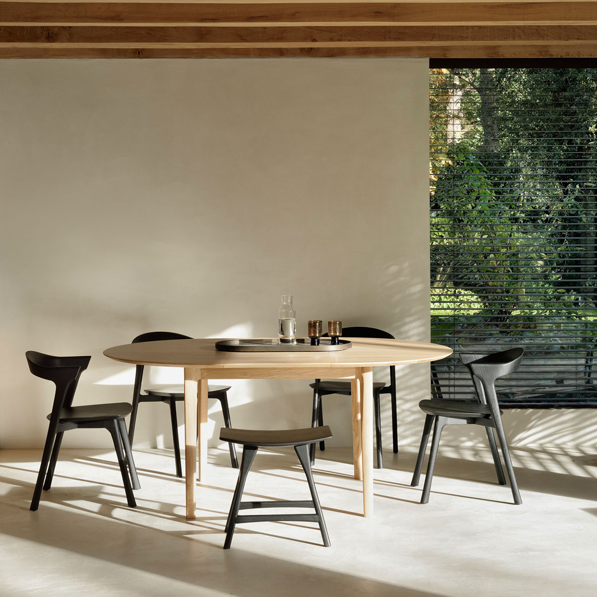 hocker schwarz ethnicraft esstisch 84059