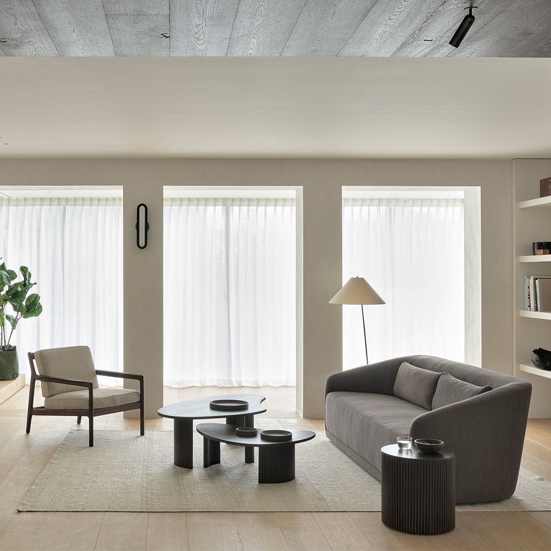 ethnicraft roller max beistelltisch rund mahagoni 74962