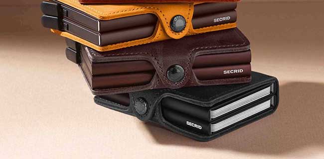 Secrid Twinwallet schwarz braun und gelb