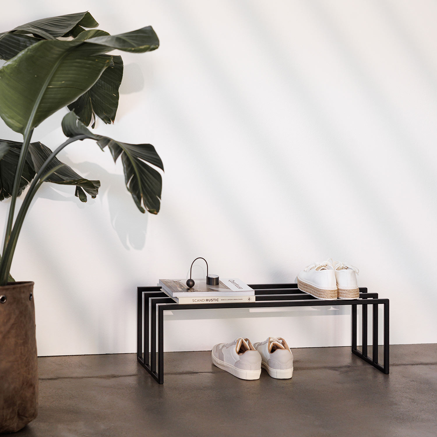 metallbude bovi schuhregal schwarz flur 96742