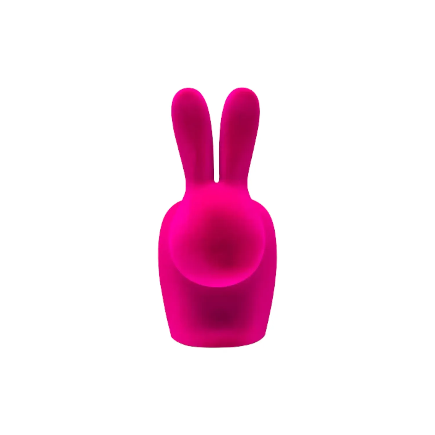 Qeeboo - Rabbit XS Buchstütze Velvet Finish fuchsia