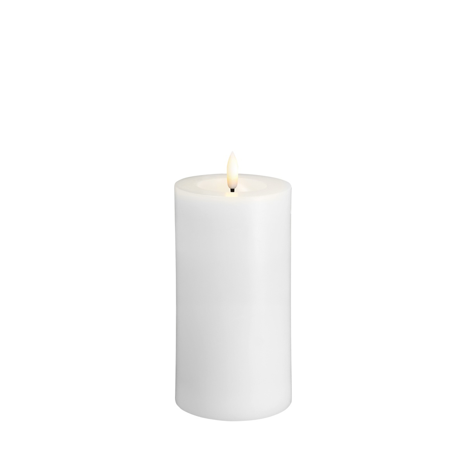 Moods&More - LED-Stumpenkerze Ø74x150mm classic white