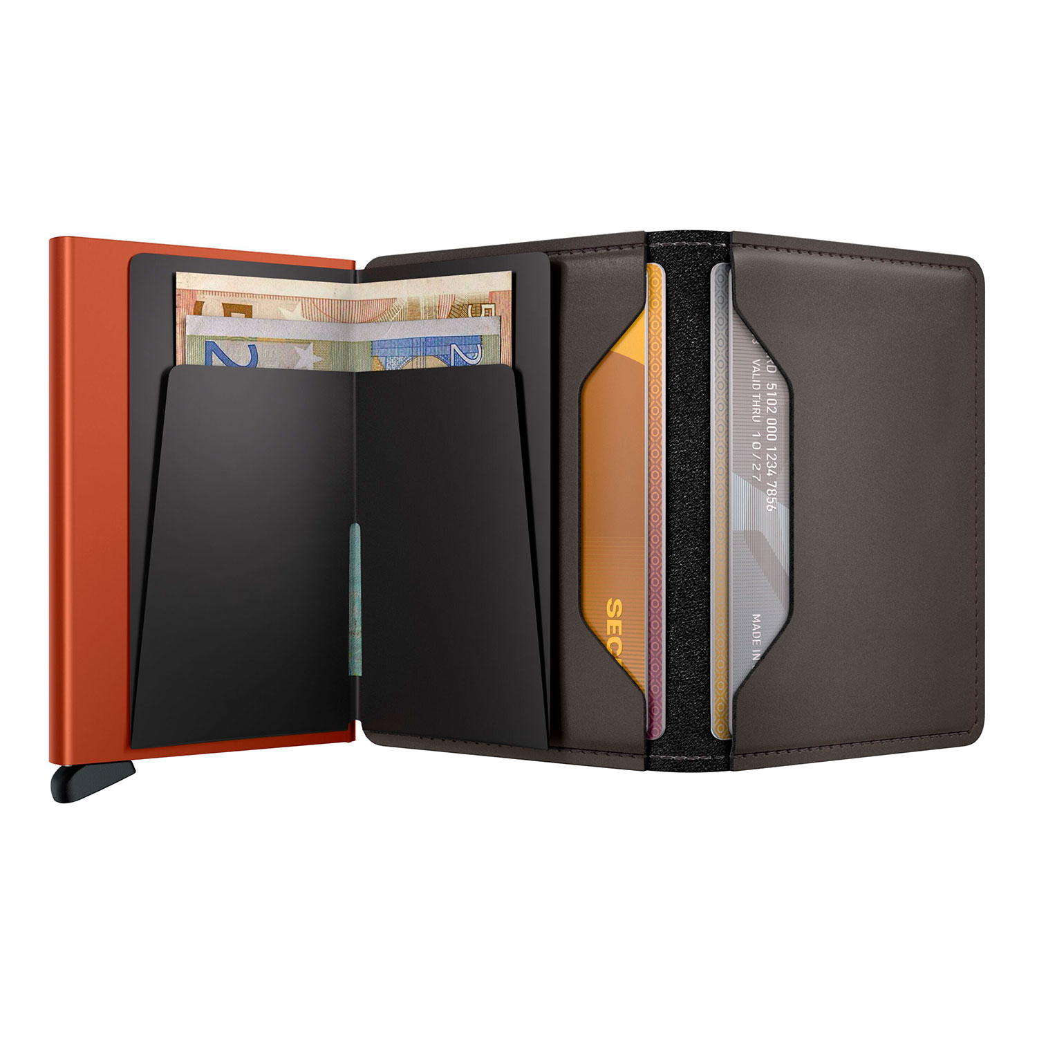 secrid slimwallet matte truffle orange offen 104827