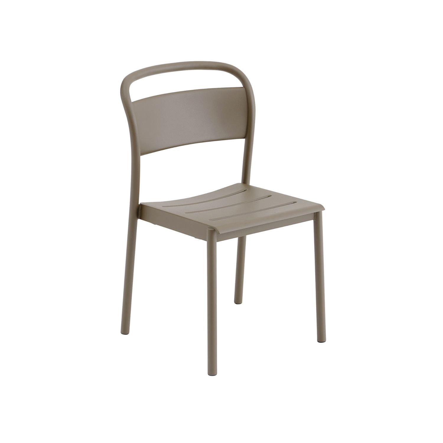 Muuto - Linear Steel Side Chair Gartenstuhl taupe