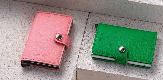 Secrid Miniwallet grün und pink