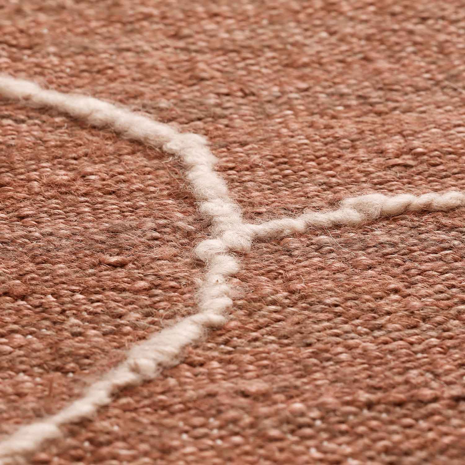 Ferm Living - Gesso Juteteppich 140x200 off-white/dark fig