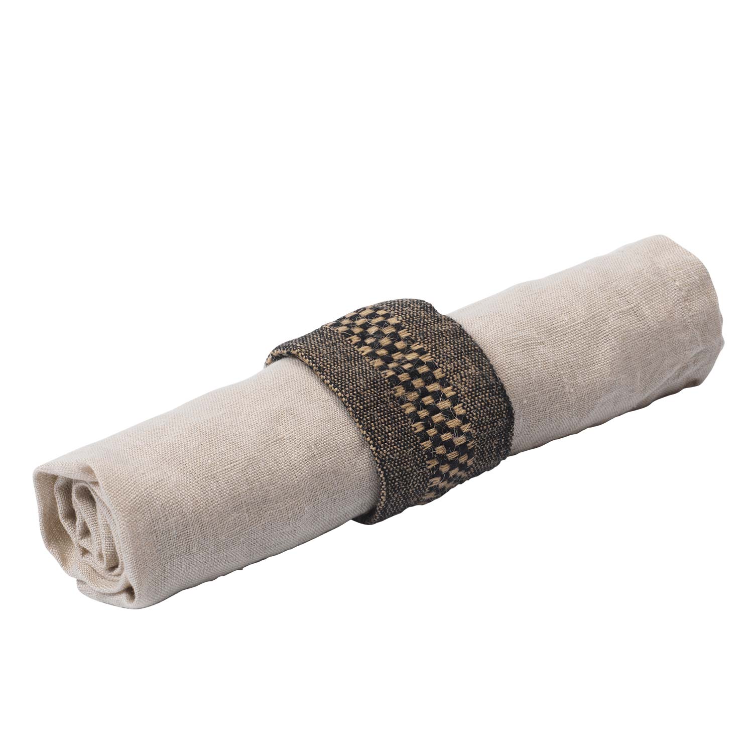 Ferm Living - Gather Serviettenringe 2er Set black/natural