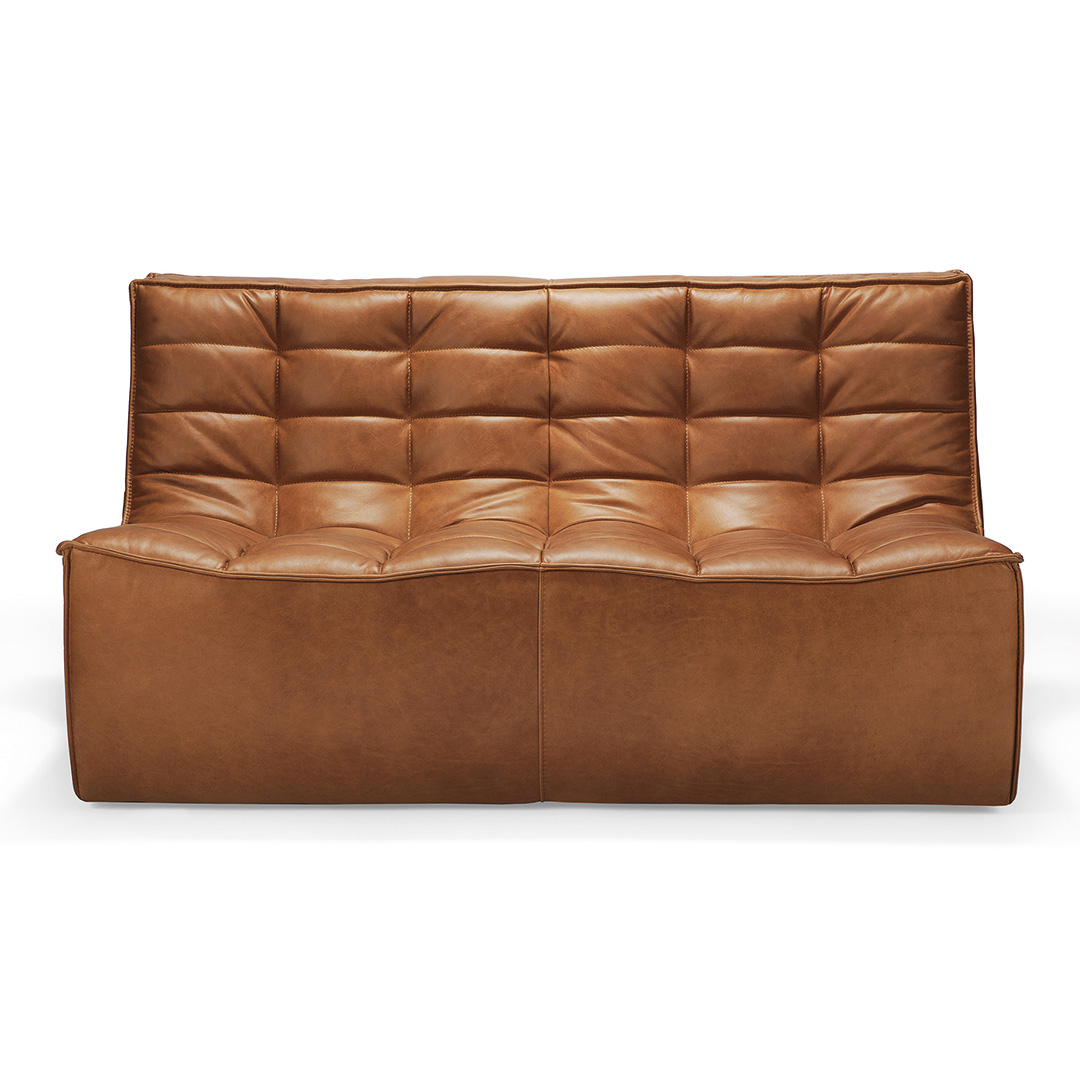 ethnicraft n701 sofa leder zweisitzer 84034