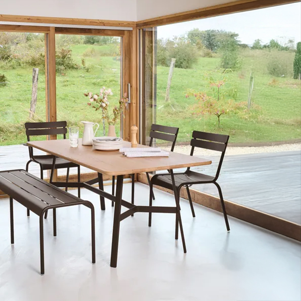 Fermob - So'O Tisch Eiche 180x90 cm acapulcoblau