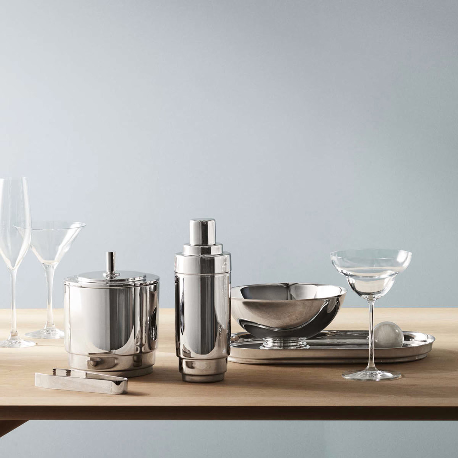 Georg Jensen - Manhattan Eiskübel mit Zange