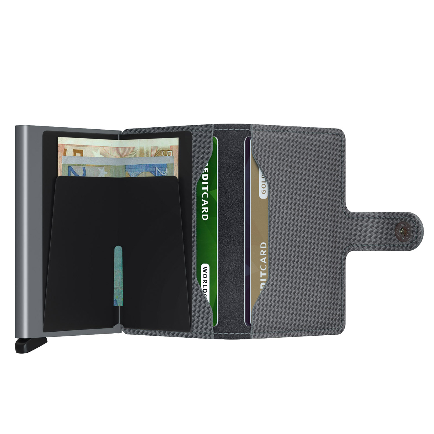 secrid miniwallet carbon cool grey offen 79350