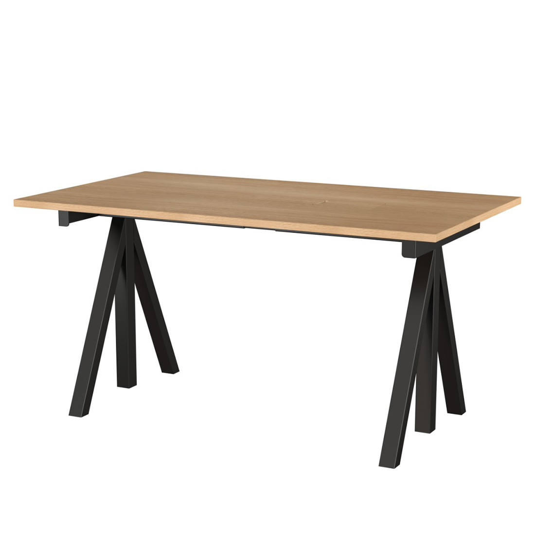 string schreibtisch 140x78 oak schwarz 95078