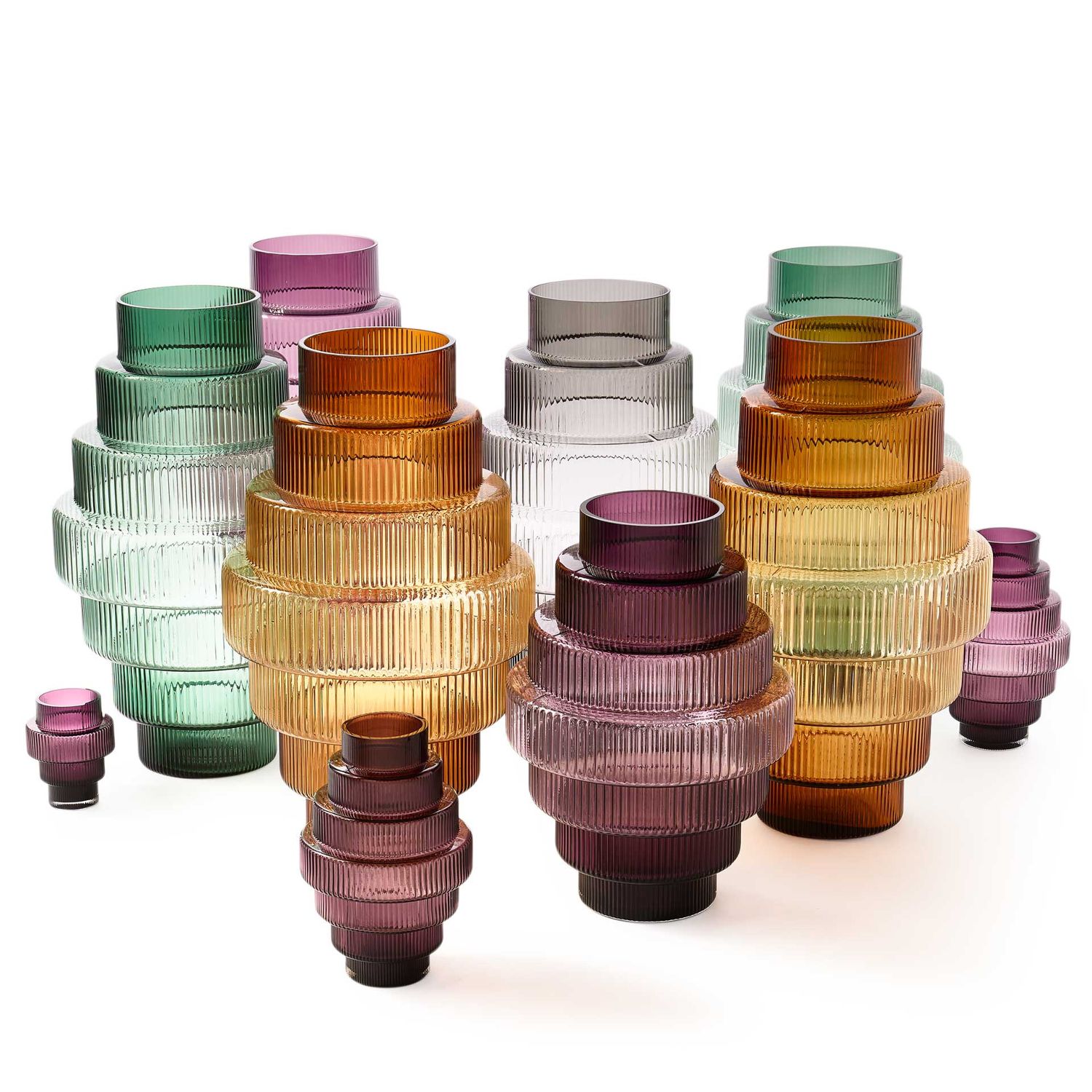 Pols Potten - Steps Vase L dunkelgrau