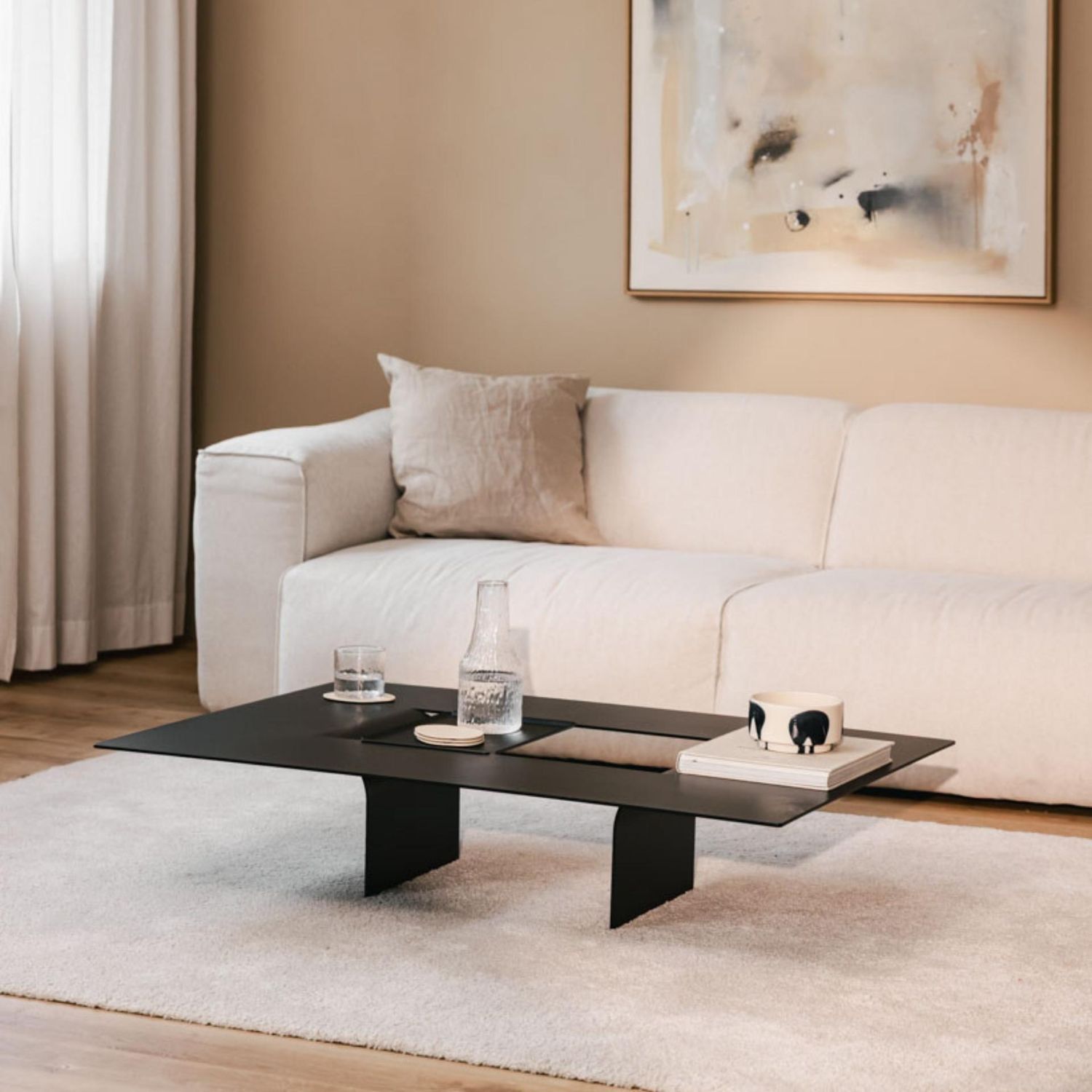 Metallbude - Cut Couchtisch schwarz