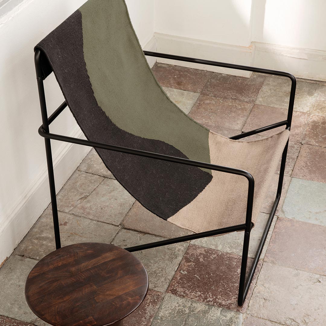 ferm living desert stuhl loungestuhl black dune 81422