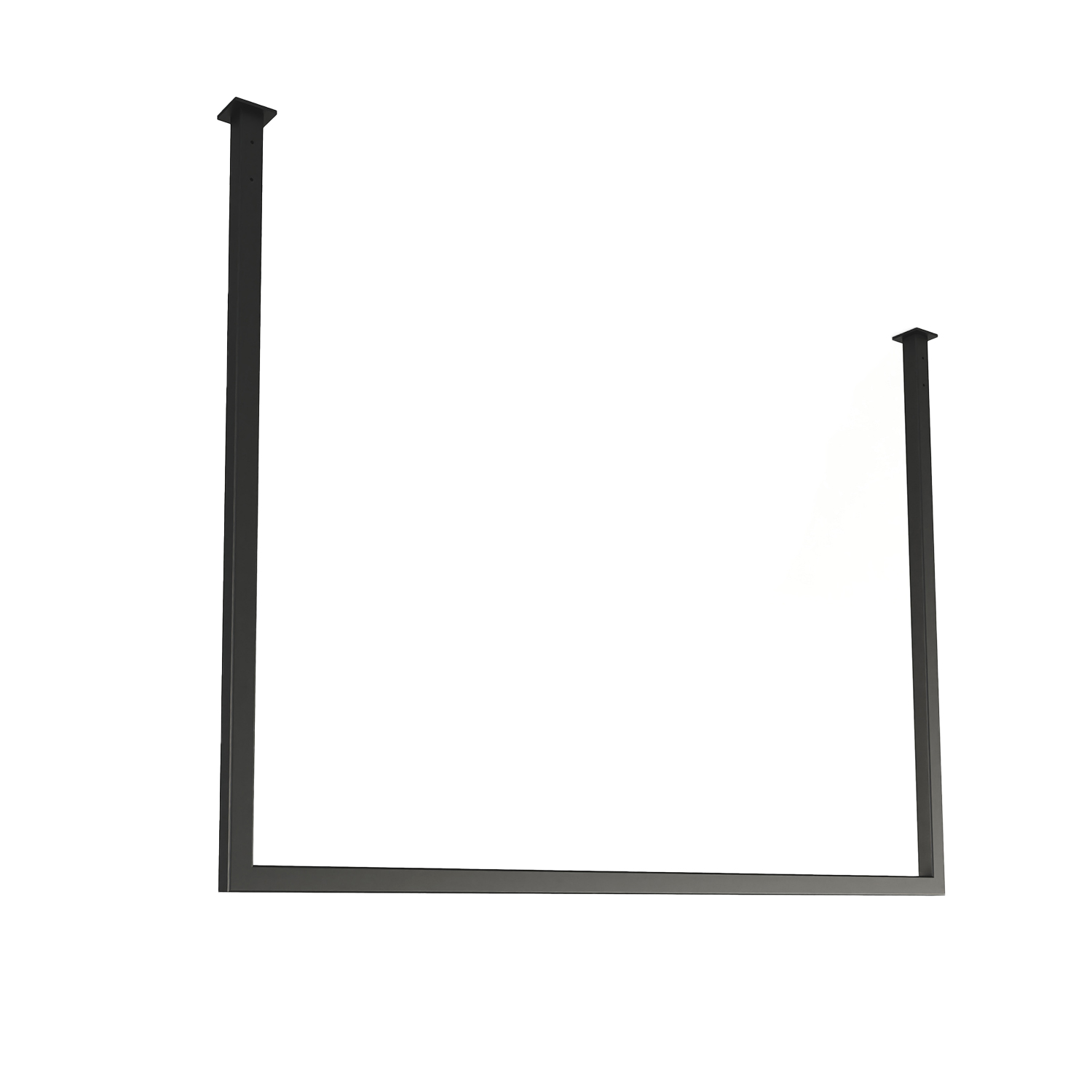 metallbude rubu kleiderstange schwarz eckig 96880