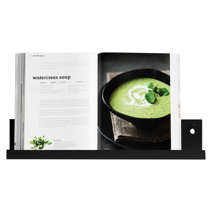 nichba design shelf L40 schwarz mit kochbuch 72345