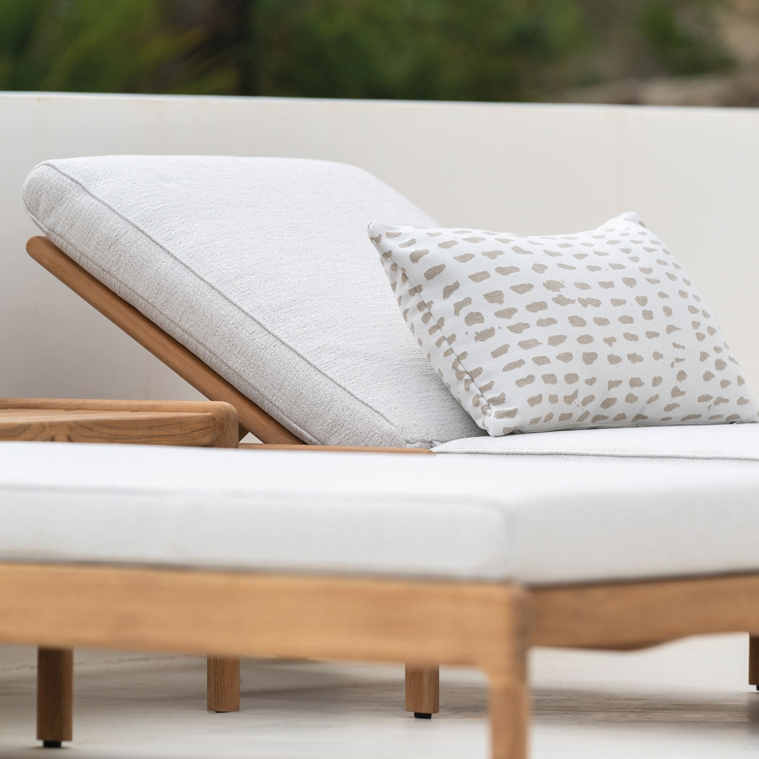 ethnicraft outdoorkissen white dots gartenliege ambiente 87973