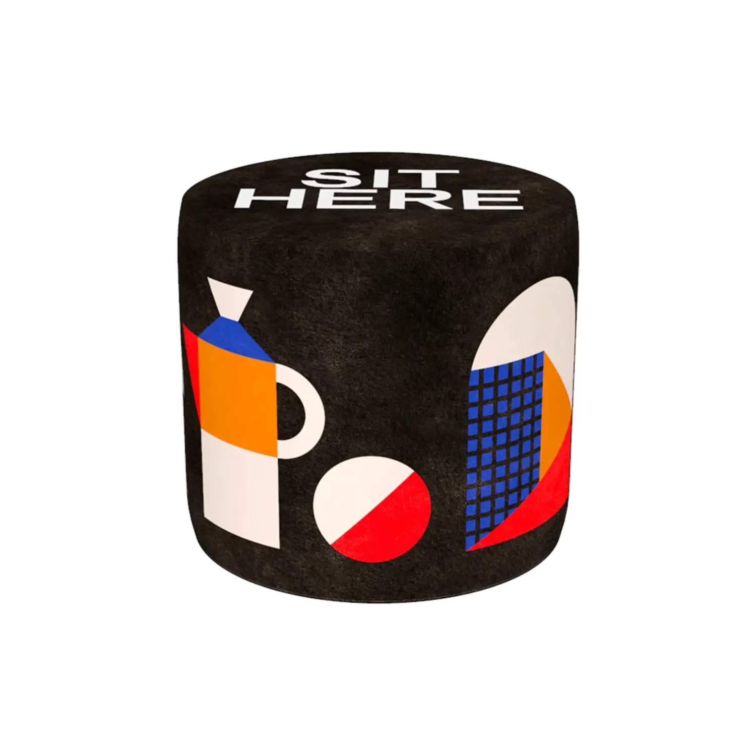 Qeeboo - Oggian Sit Here Pouf schwarz S