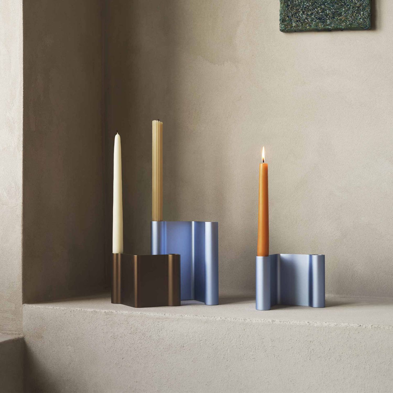 Muuto - Pair Kerzenhalter 11 cm grün