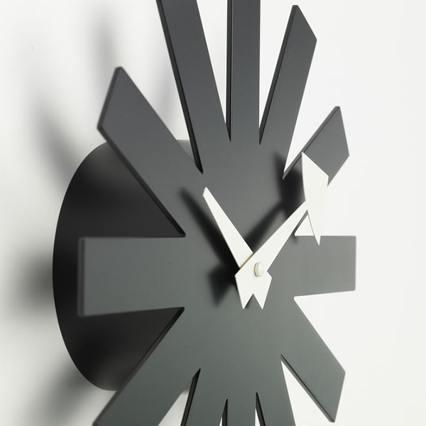 vitra asterisk clock schwarz 57007