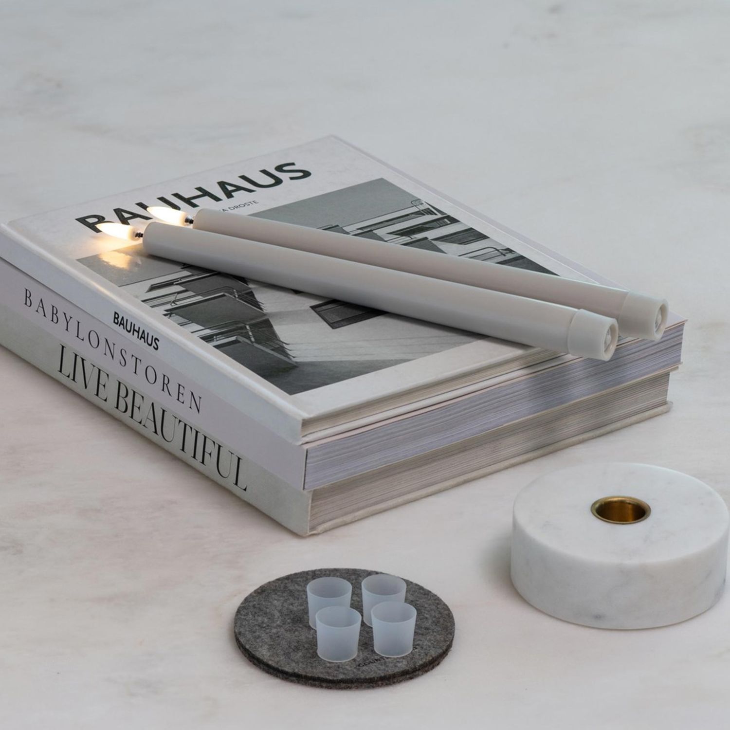 Uyuni Lighting - Lighting Taper oyester grey 25 cm