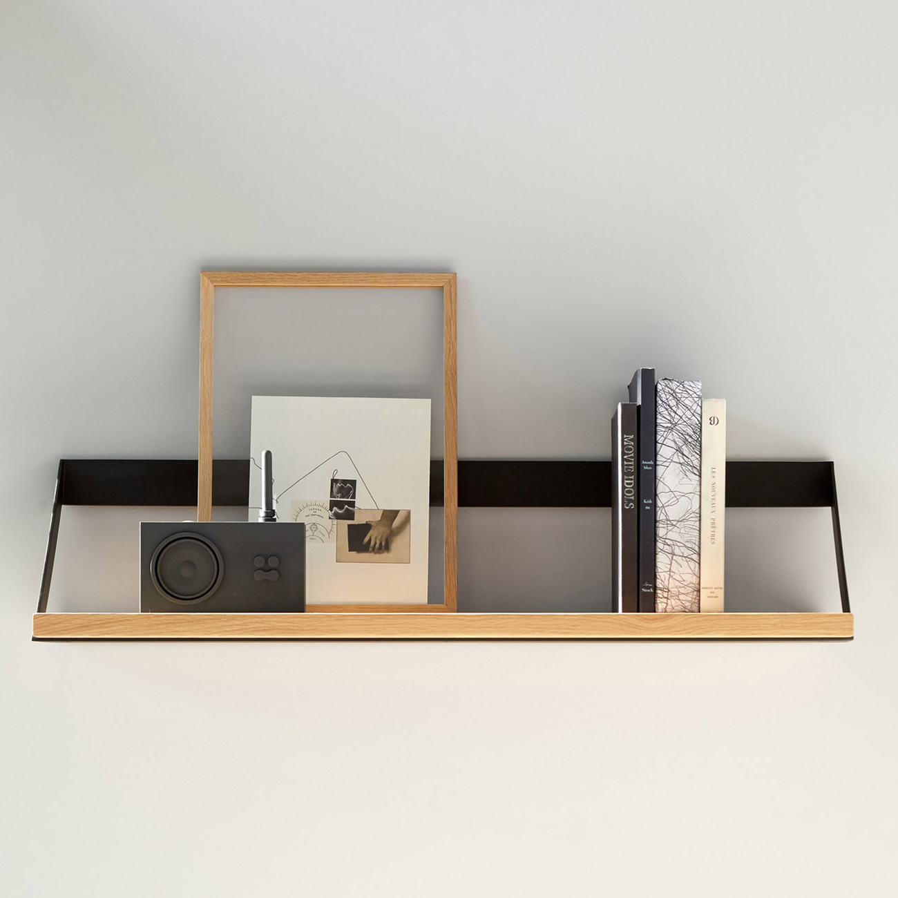  ribbon wandregal eiche schwarz 026623 ethnicraft 84074