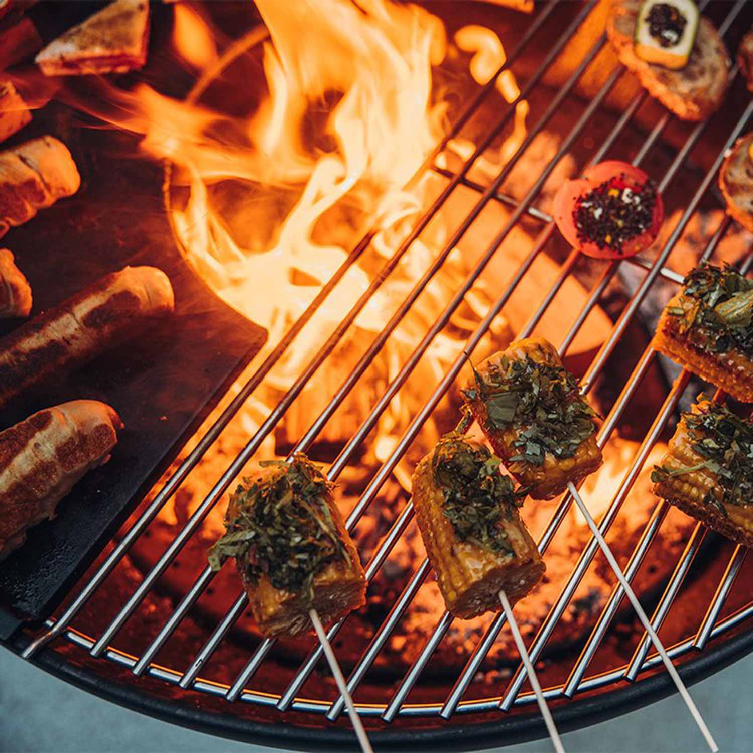 hoefats bowl 70 feuerschale mit dreibein grillrost feuer 92360