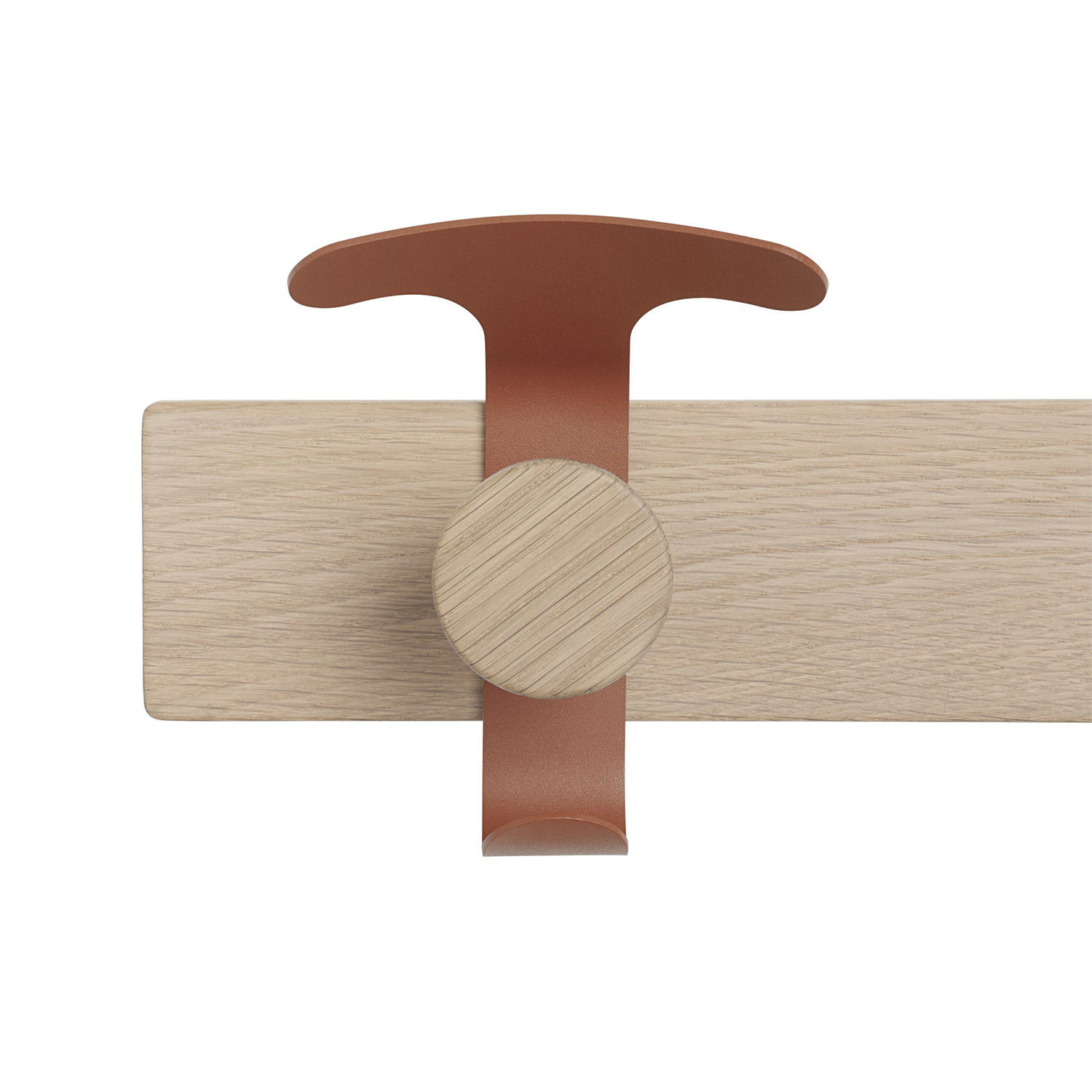 muuto plank coat rack eiche copper brown haken 65468