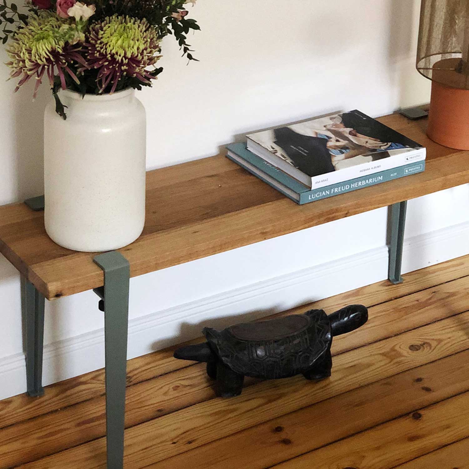 Tiptoe - Duke Sitzbank Eiche recycelt khakigrün