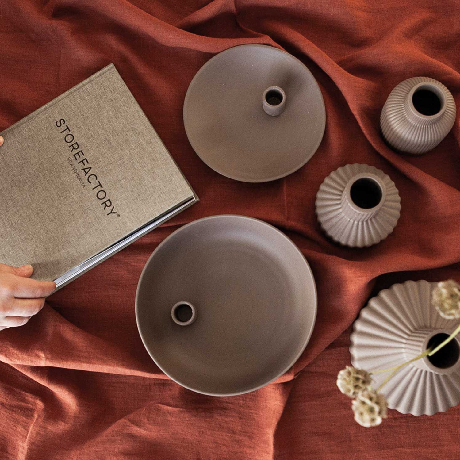 lidatorp kerzenhalter braun storefactory L oben 84428