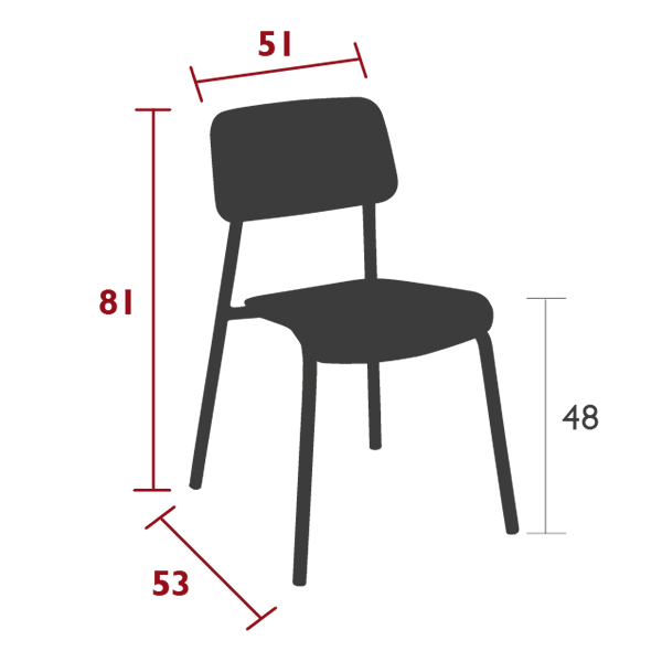fermob studie stuhl abmessungen 99990