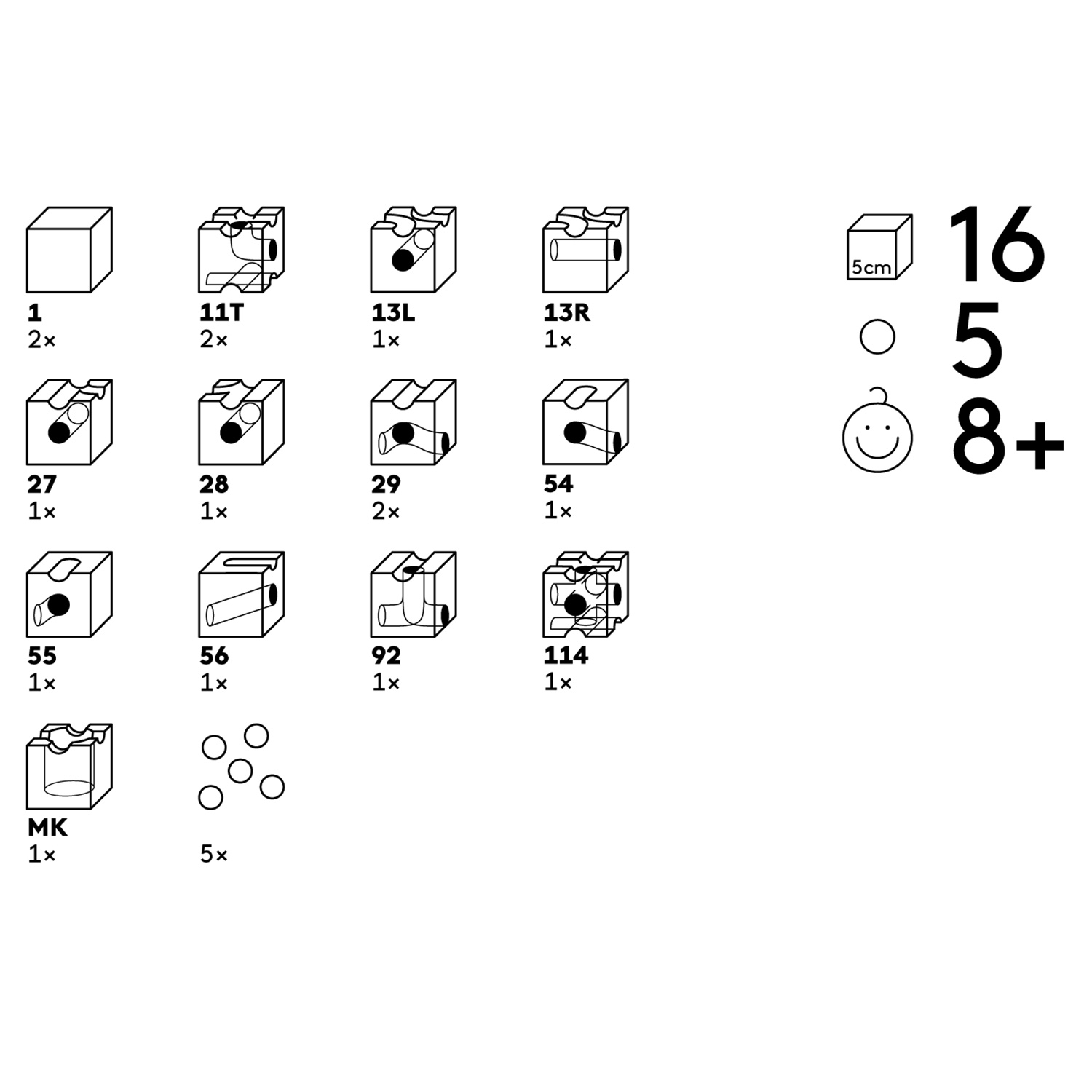 cuburo kugelbahn trick einzelteile 82822