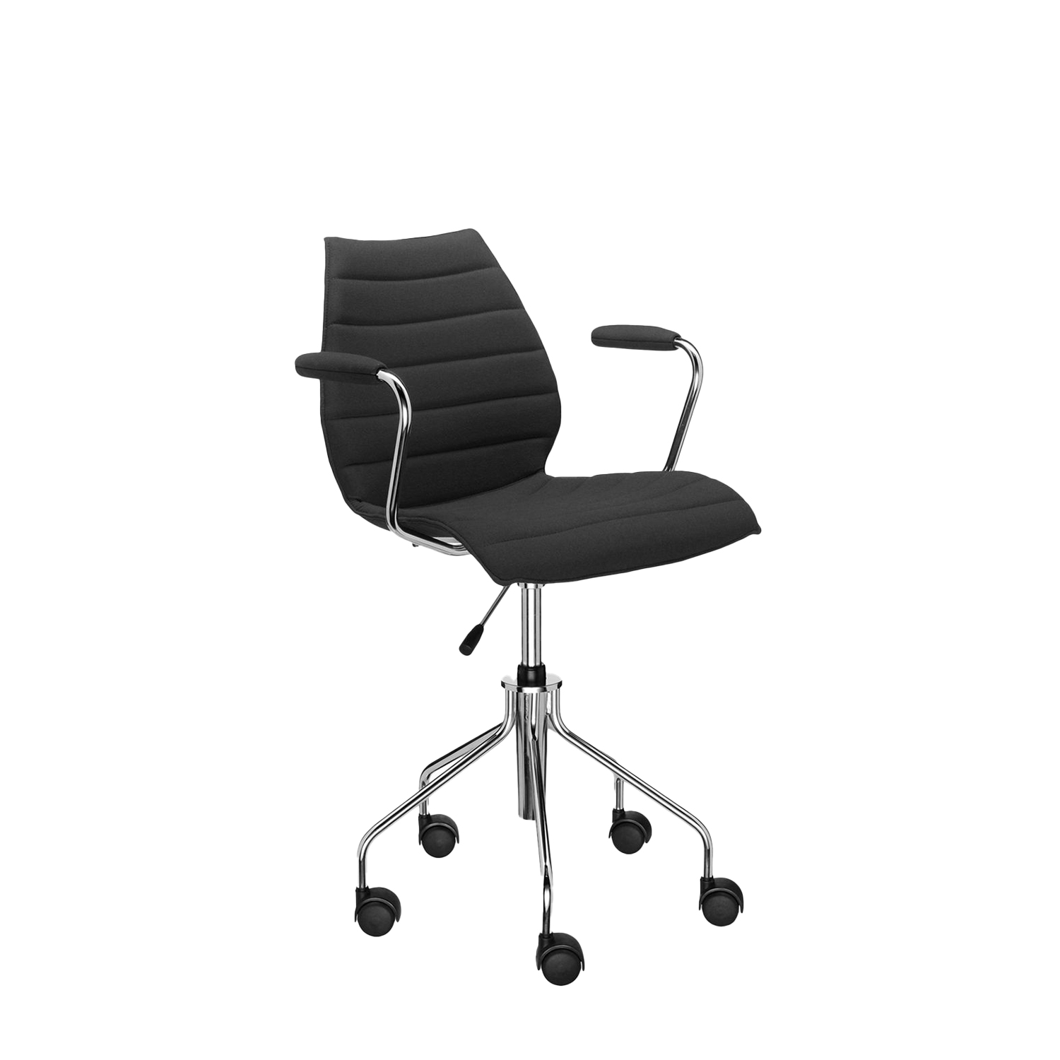 Kartell - Maui Soft Drehstuhl trevira schwarz