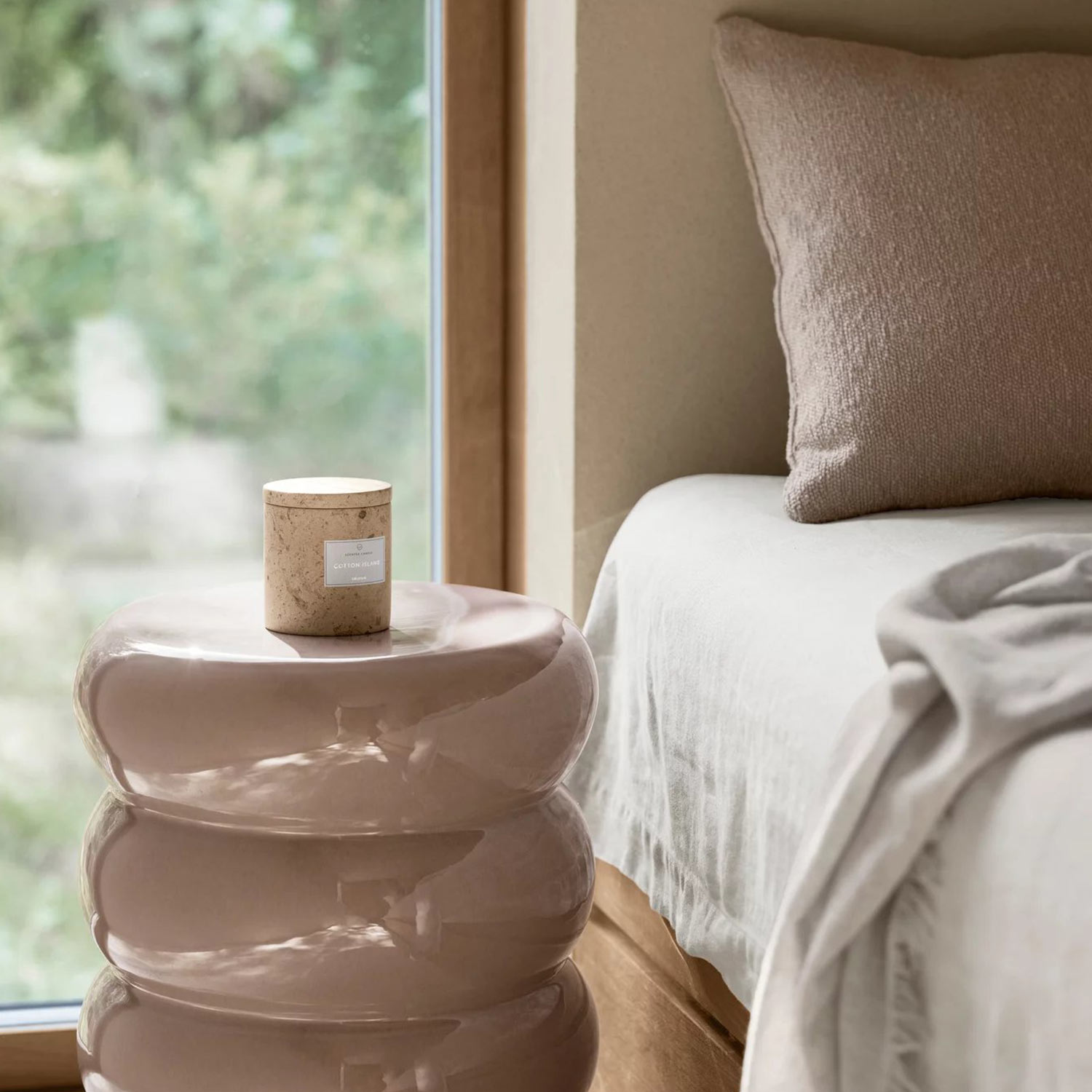 blomus TORU Keramik Hocker Fungi rund 67118 Hocker neben Bett 104185