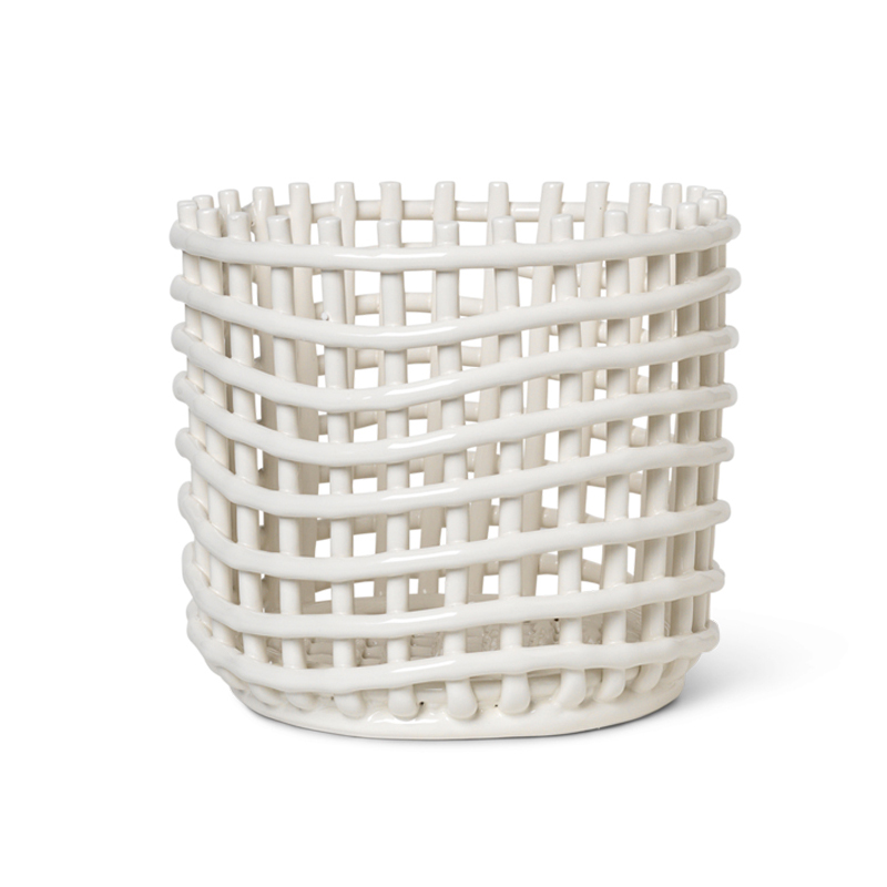 fermliving ceramicbasket offwhite large 54568