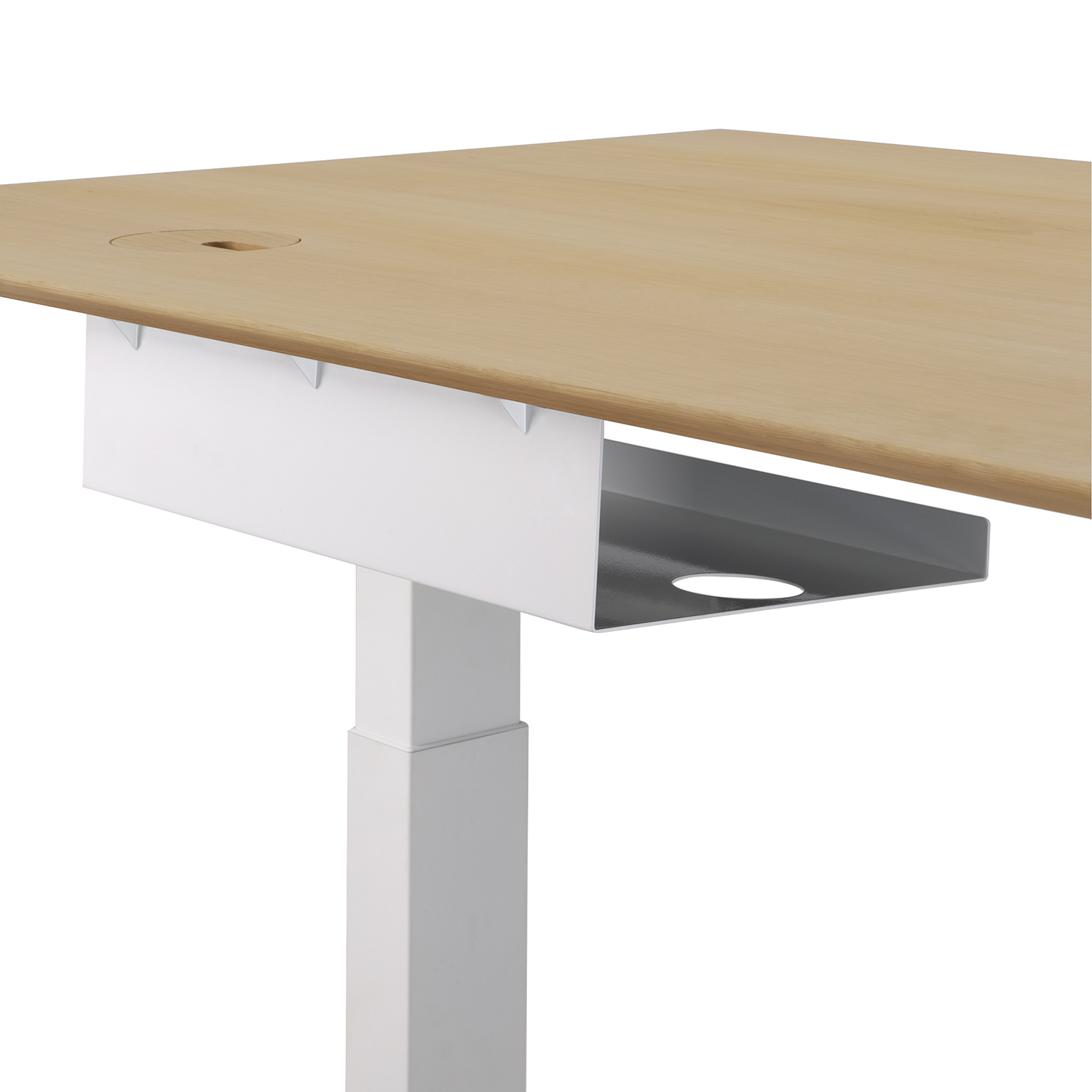 ethnicraft kabelwanne weiss am Tisch 3 98819