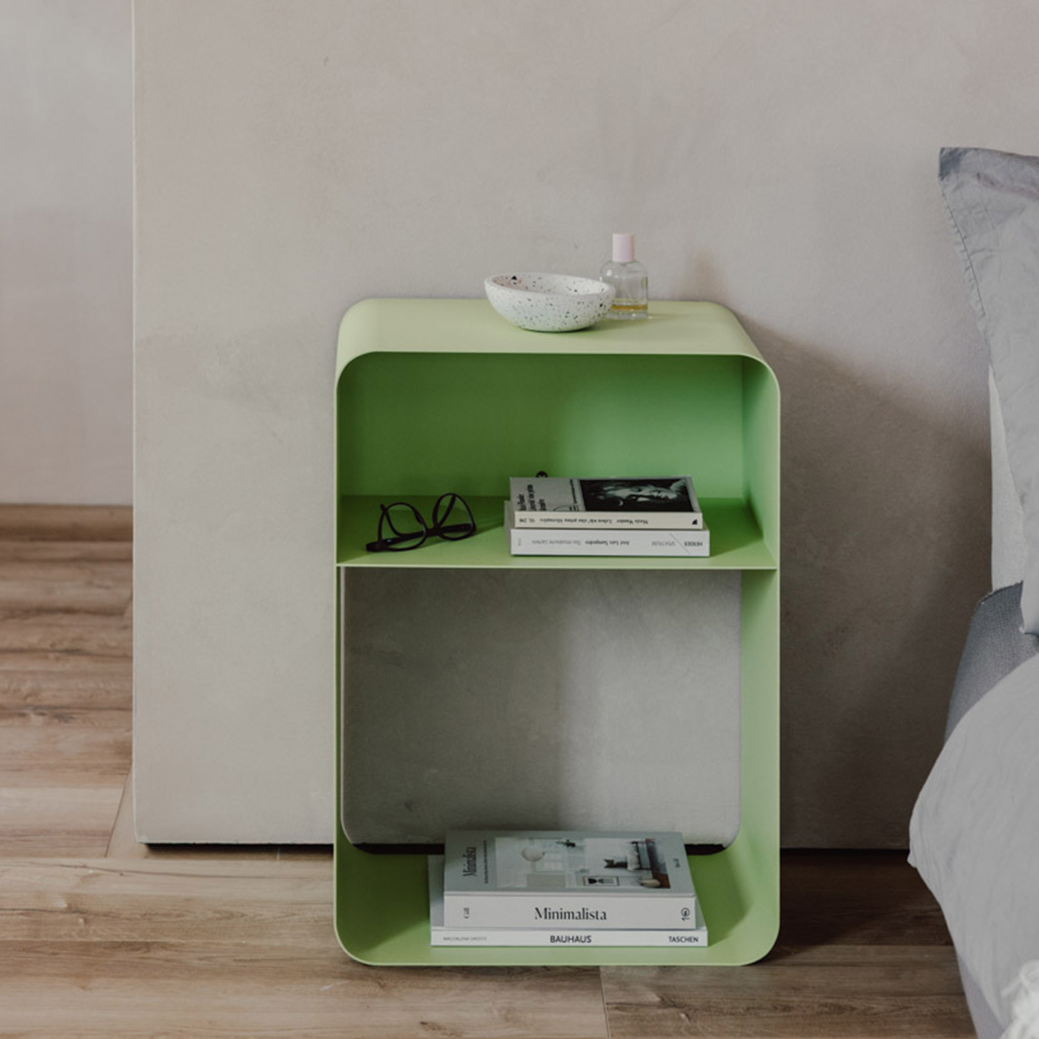 Metallbude - Damio Nachttisch schwarz