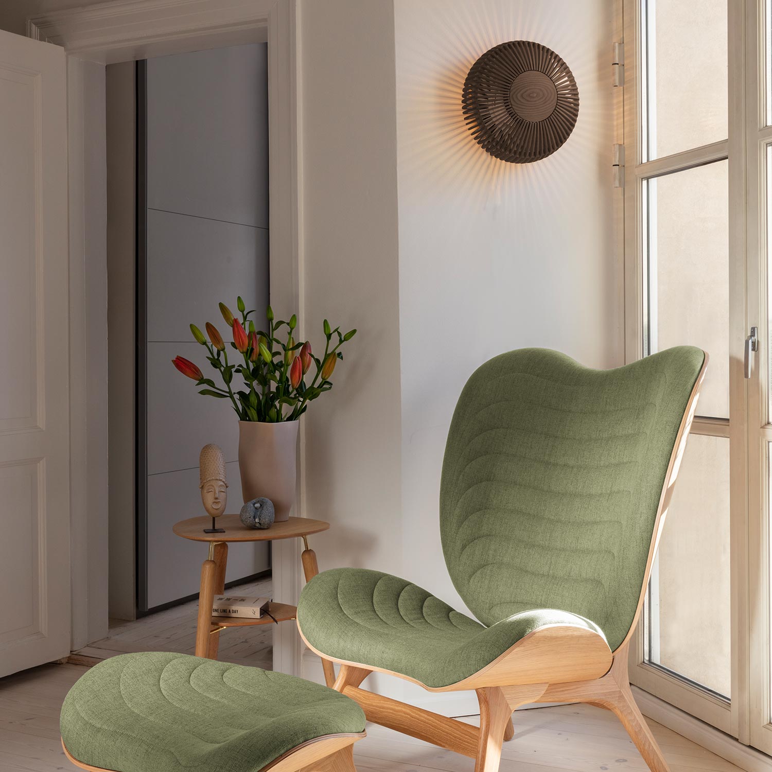 clava up wood large dunkle eiche umage leuchte 66145