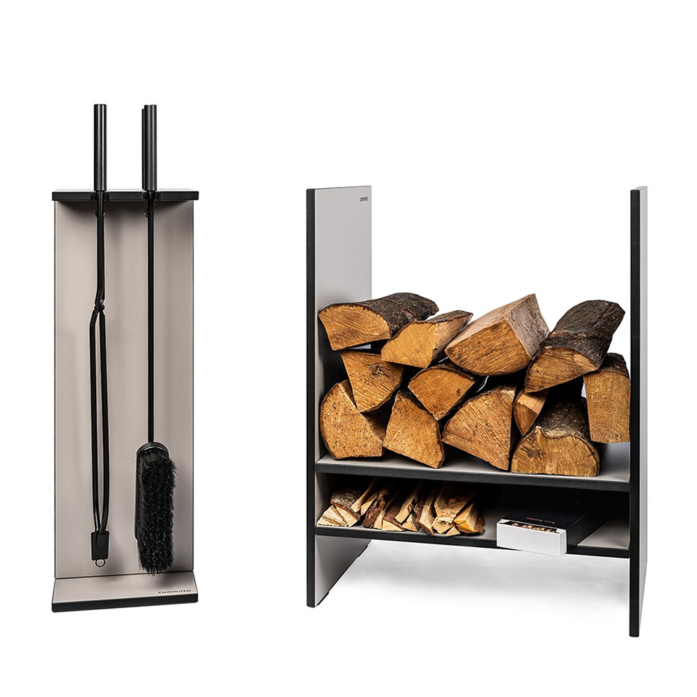 Evo Serie Kaminbesteck brennholzablage conmoto 95770
