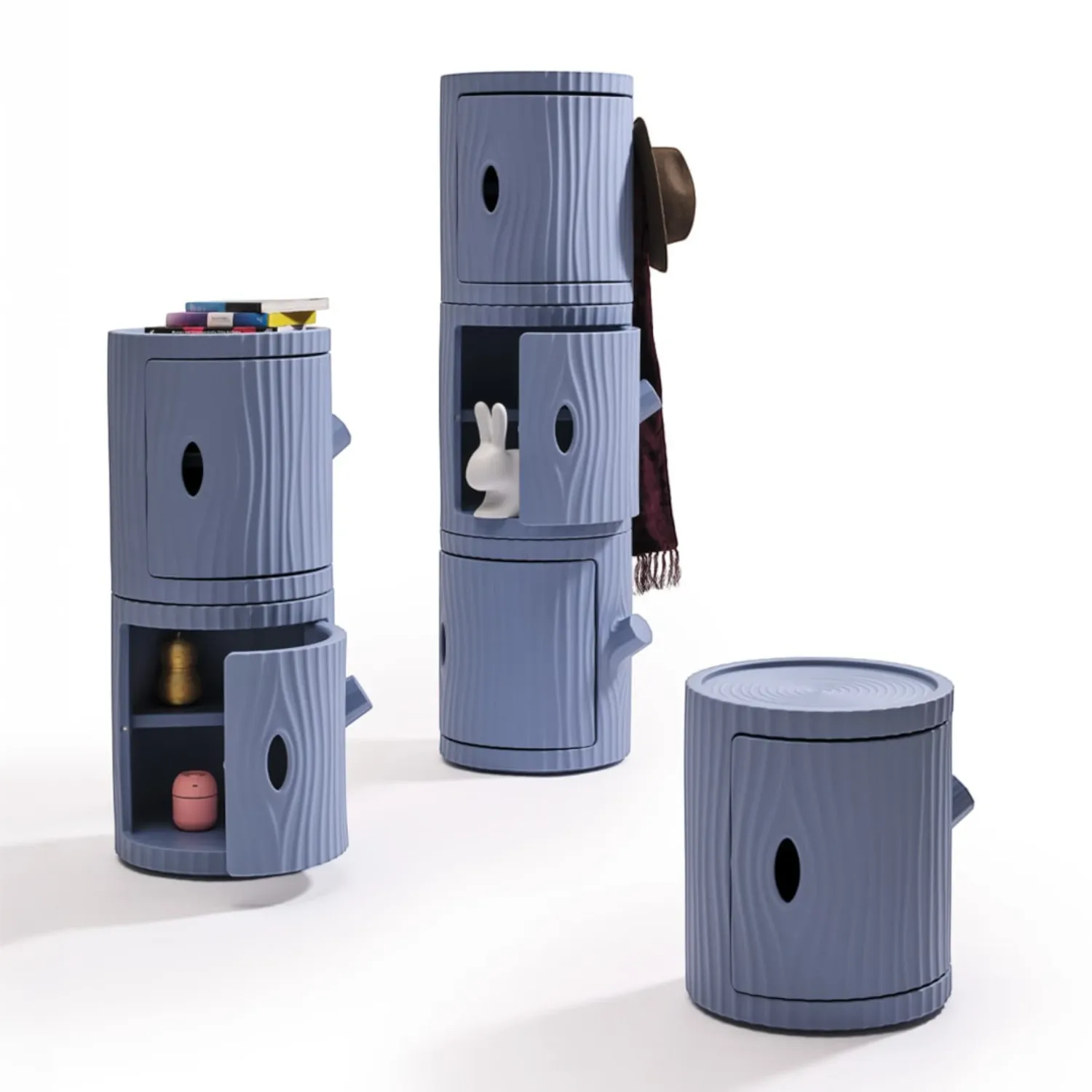 Qeeboo - Tronco Aufbewahrungsbox blue avio
