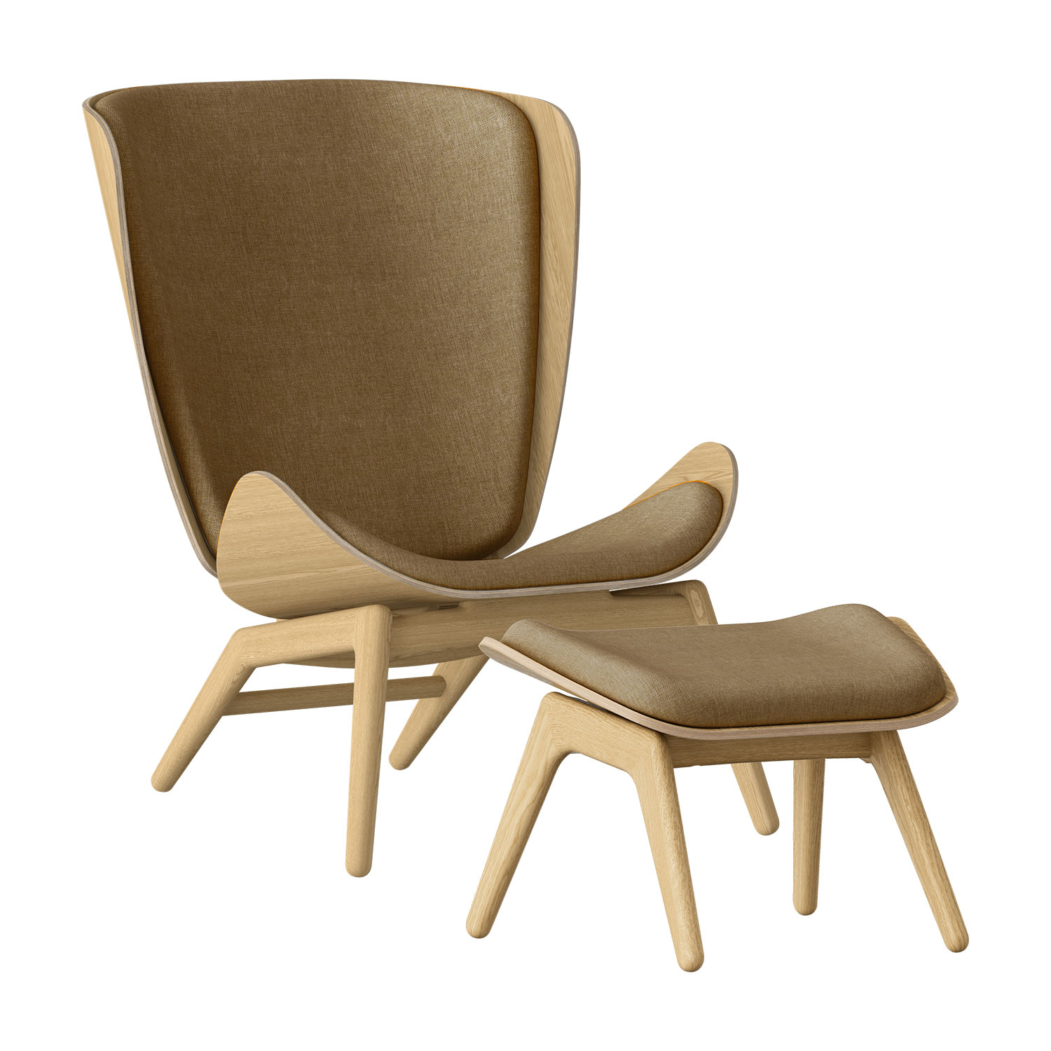 umage the reader plus ottoman eiche hell sugar brown 98173