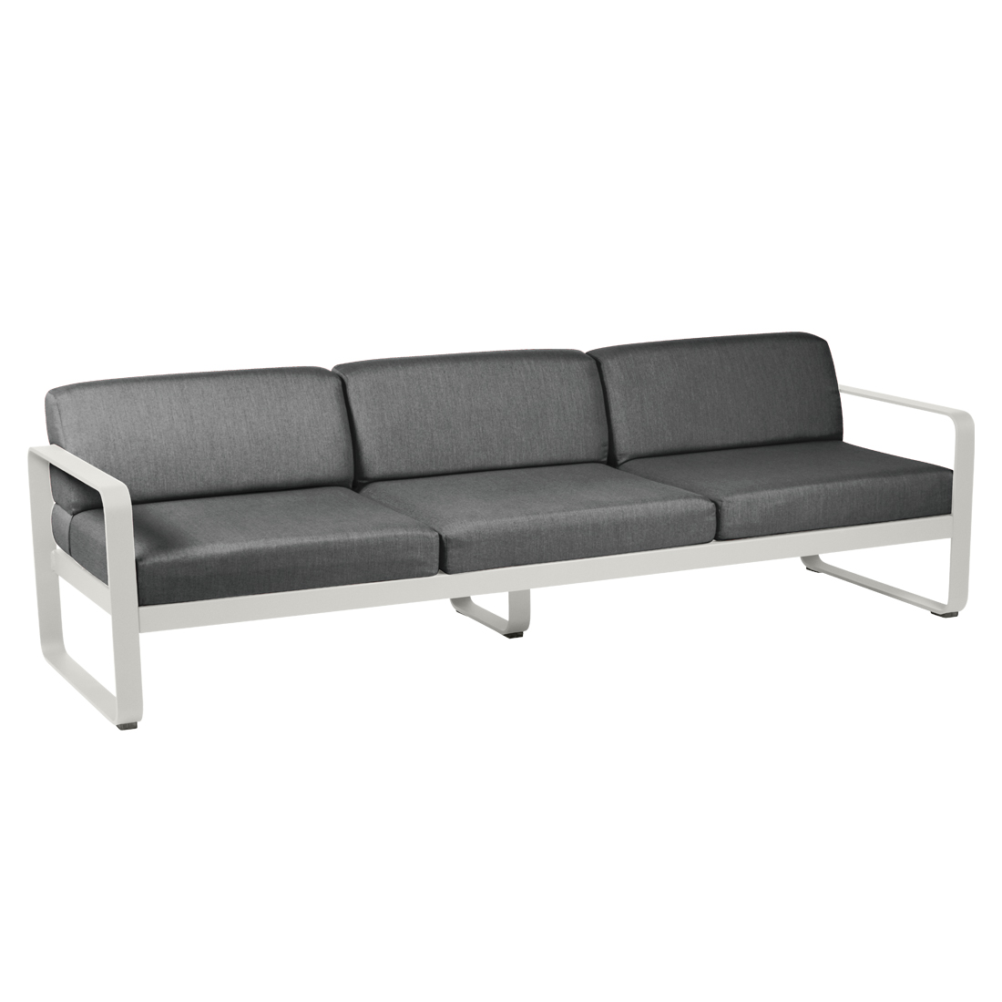 fermob bellevie sofa 3 lehmgrau graphitgrau 65996