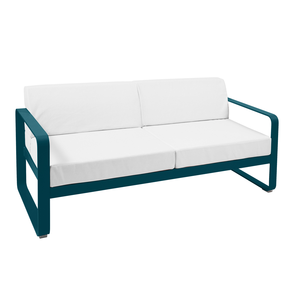 fermob bellevie sofa 2 acapulcoblau grauweiss 65911