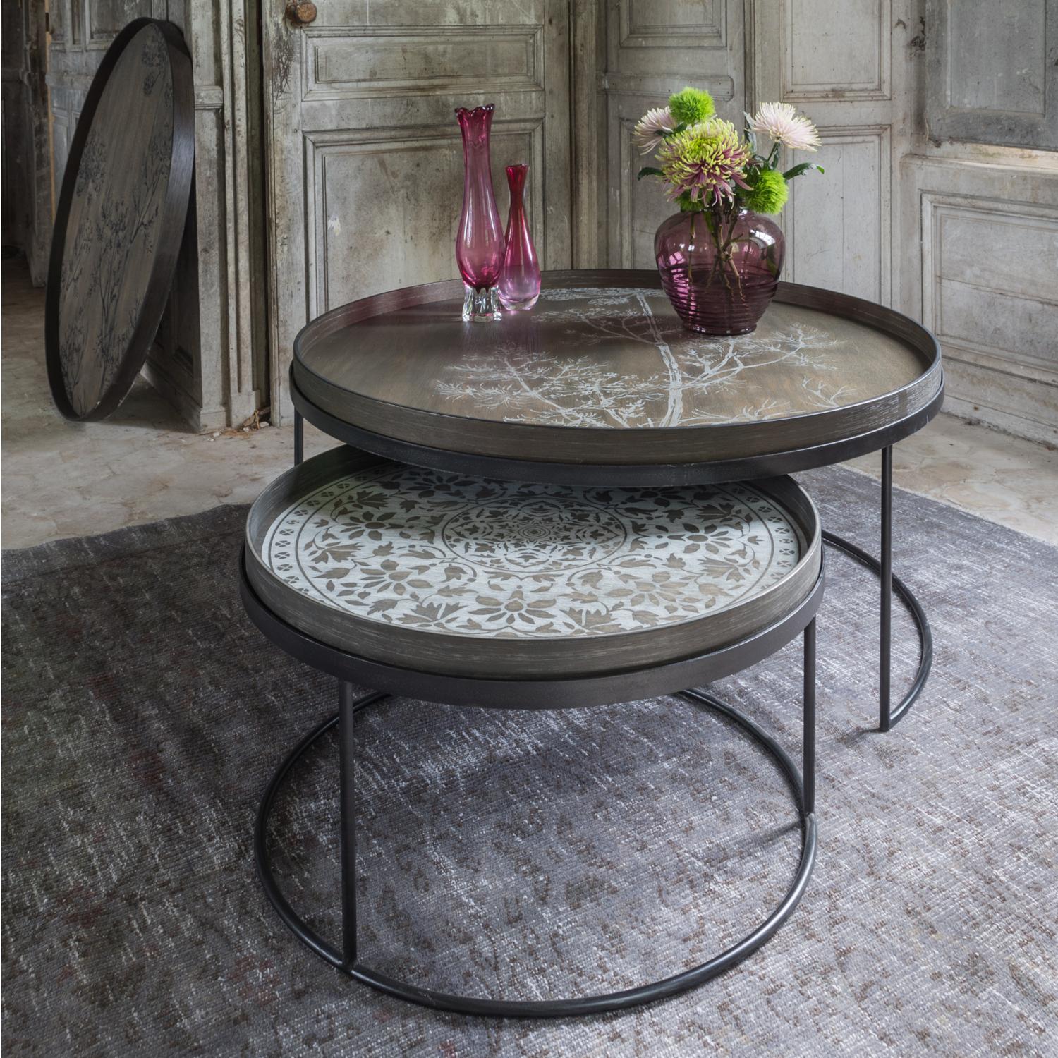 Ethnicraft Notre Monde 20448, 20336 Tablett Cream Dill White Marrakesh driftwood tray