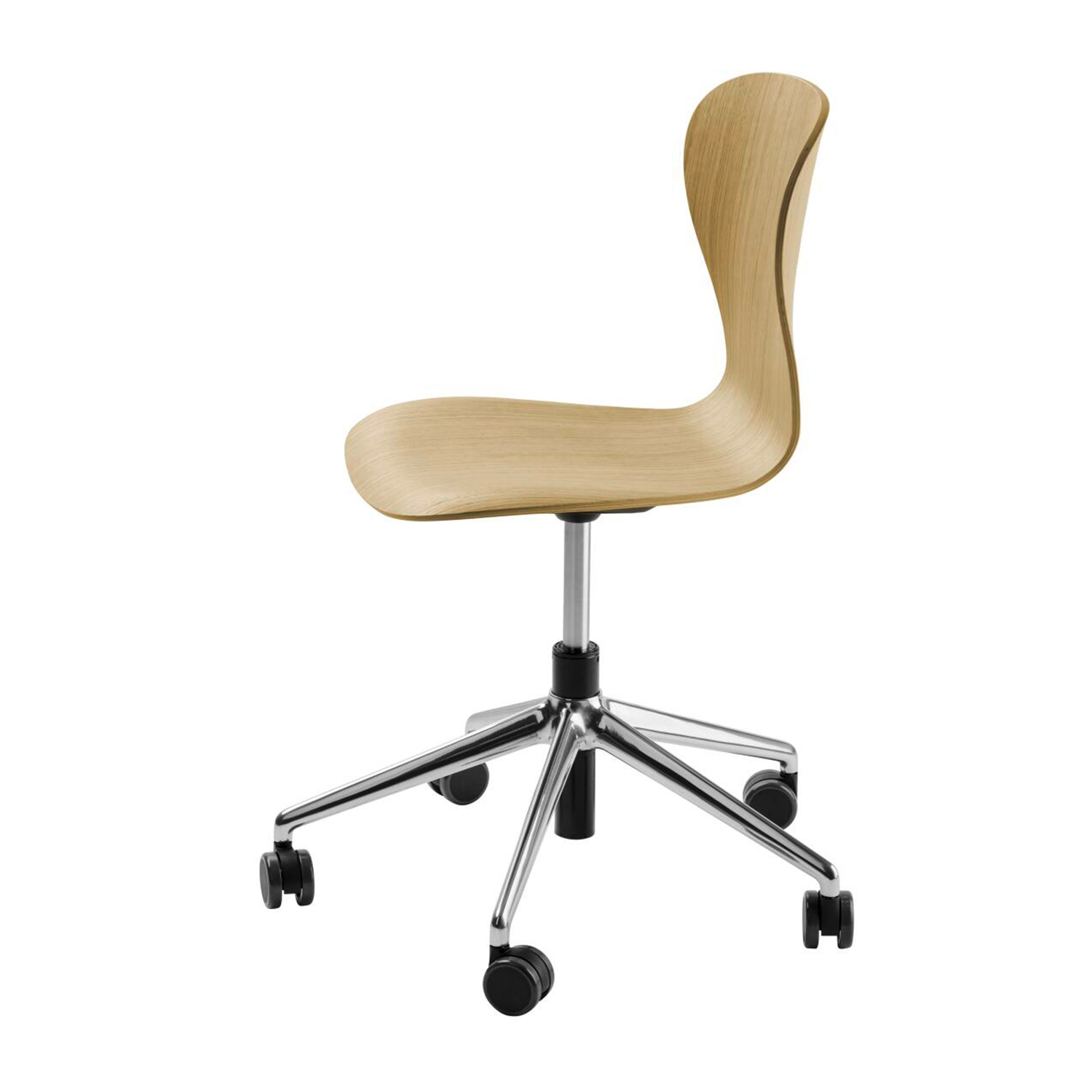 Thonet - S220DRW Drehstuhl Eiche klar / Aluminium poliert