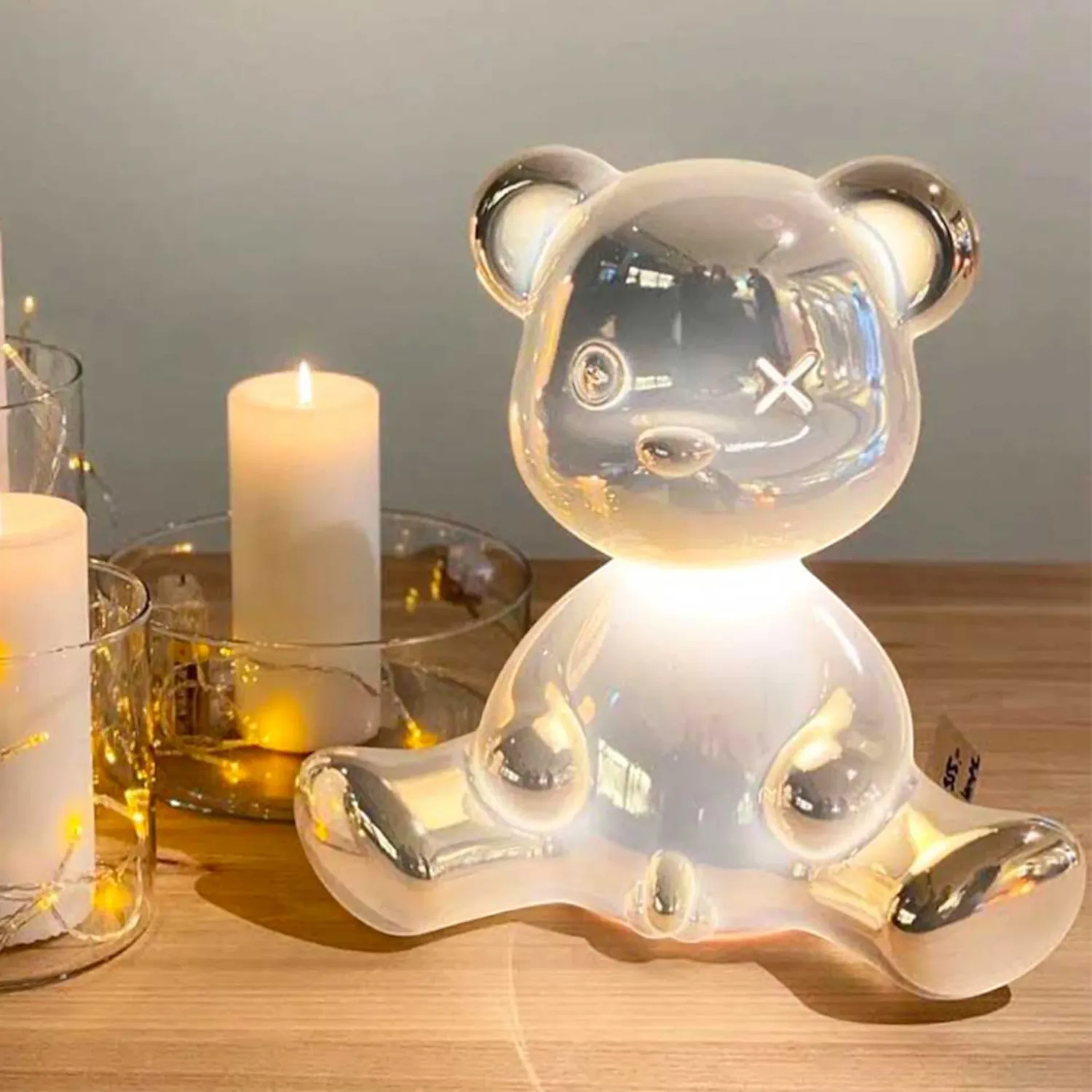 Qeeboo - Teddy Boy Leuchte Metal Finish mit Kabel gold