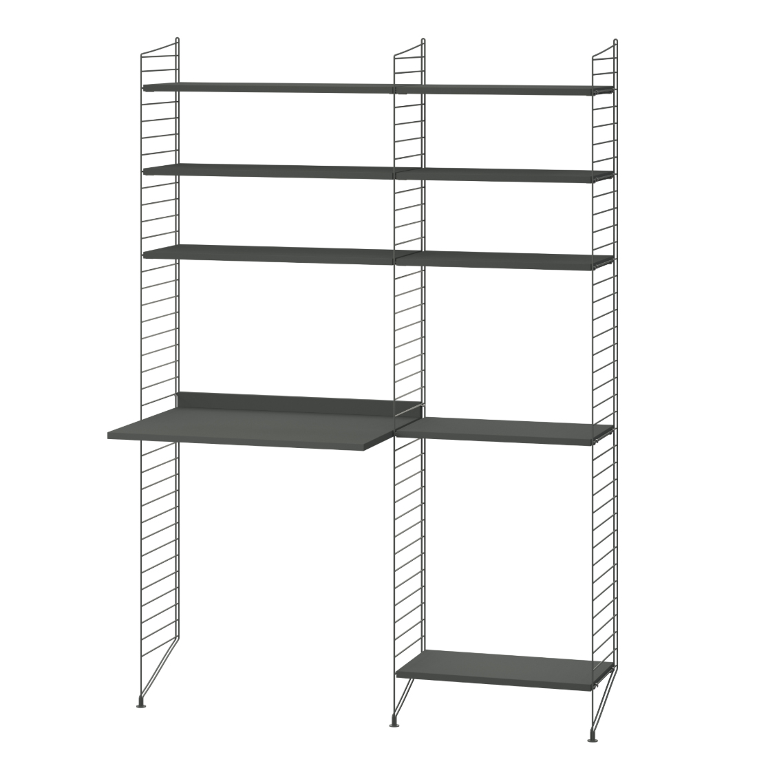 string - Regal Konfiguration W2 dunkelgrau / dunkelgrau