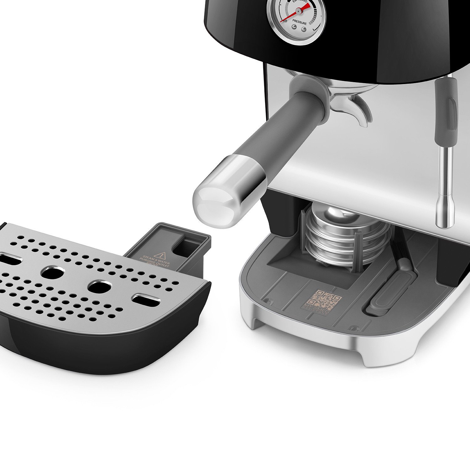 SMEG - Premium-Siebträger-Espressomaschine ECF03 schwarz