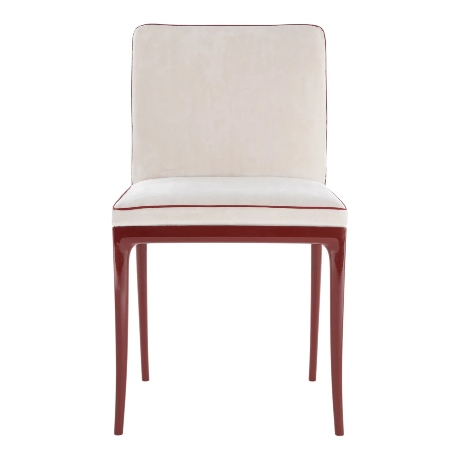 Kartell - Lillybet Stuhl Velvet burgundy/weiß
